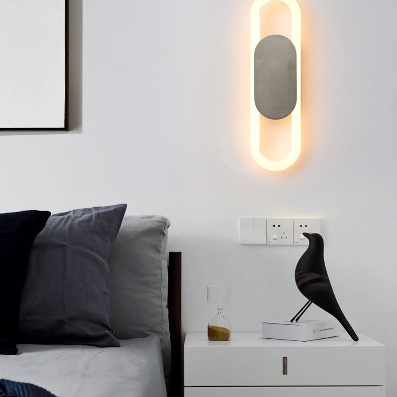 Bedroom Living Room Sconce Lighting Oval Shape Modern LED Wall Mounted Fixture