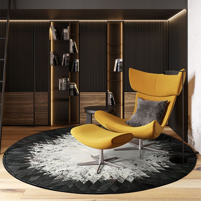 Western Geometric Print Rug Multi Color Cowhide Area Rug Pet Friendly Easy Care Carpet for Living Room