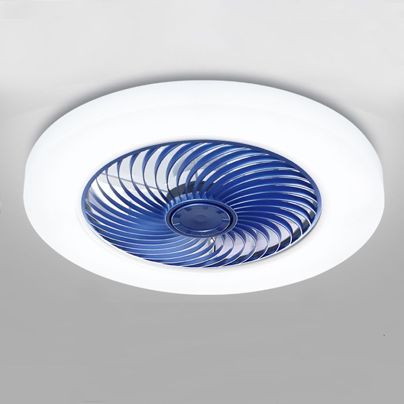 Modern Style Round Ceiling Fans Metal One Light Ceiling Light Fixture