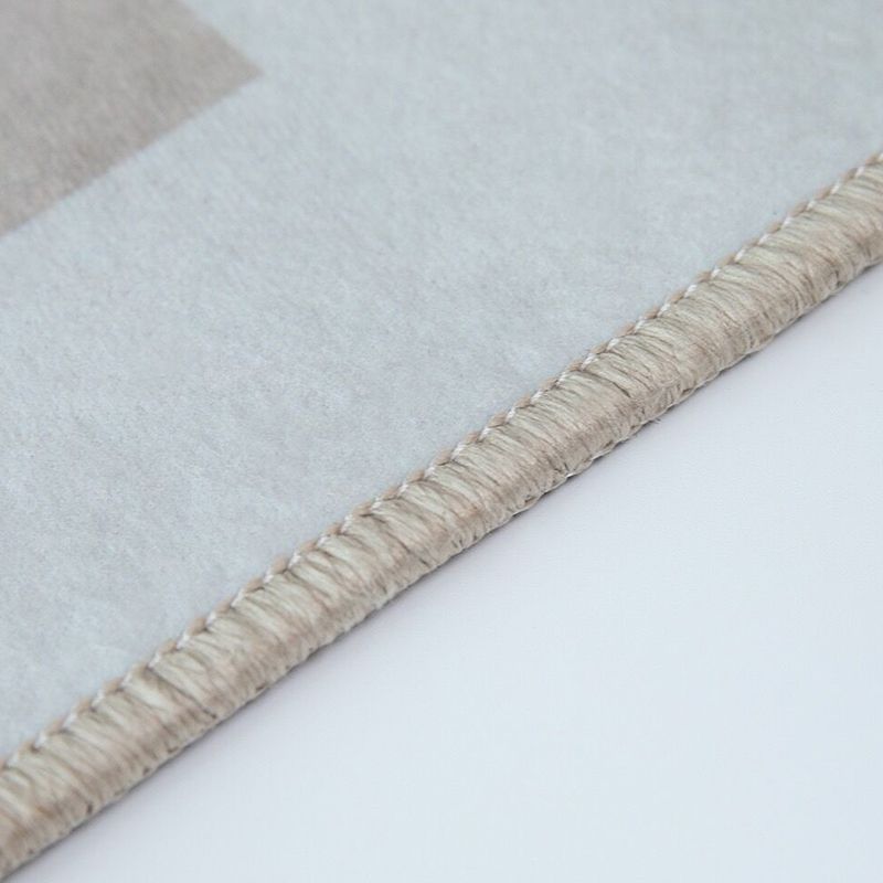 Blue Geometry Print Rug Polyester Contemporary Rug Washable Rug for Home Decor