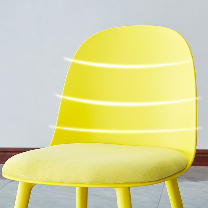 Modern Armless Dining Chairs Plastic Side Chair for Dining Room