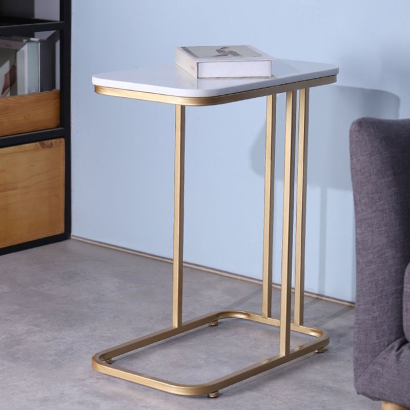 19.7" W Modern End Table Rectangular Slate C Sofa Side Table