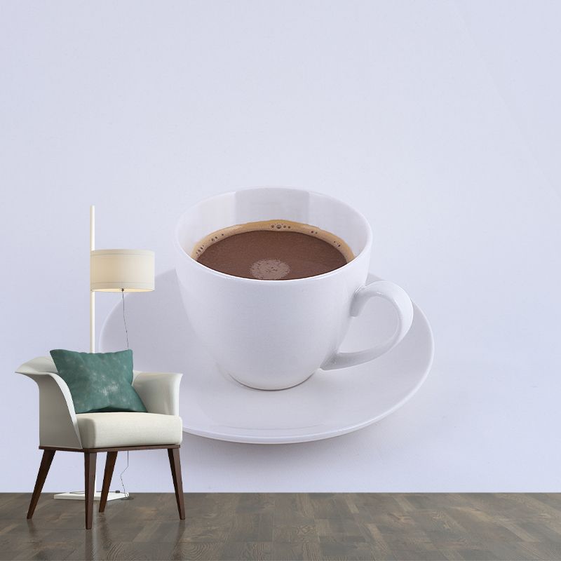 Cup of Coffee Mural Mildew Resistant for Coffee Shop, Moisture Resistant