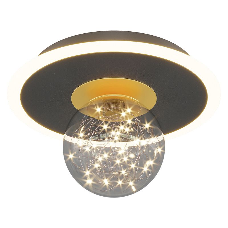 Geometrische halbbündige Leuchte, moderne, schlichte Deckenleuchte für Schlafzimmer