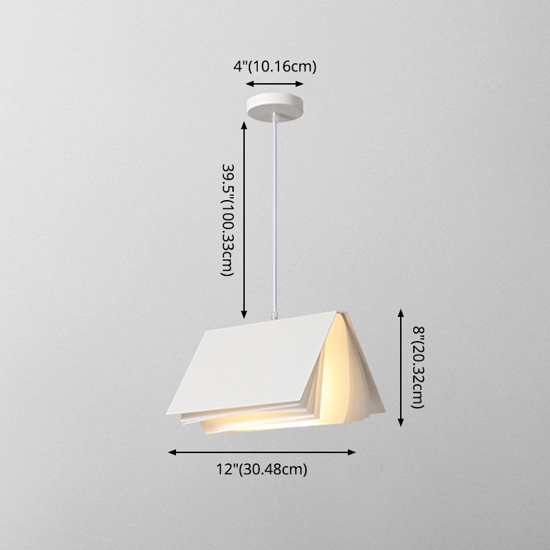 Modern Art Deco Metal Hanging Light Fixtures 1 Light Simple Rectangle Pendant Light