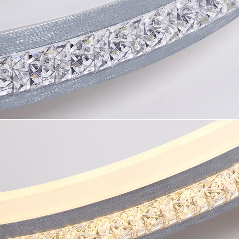 Circular Led Flush Mount Ceiling Fixture Modern Flush Mount Light Metal