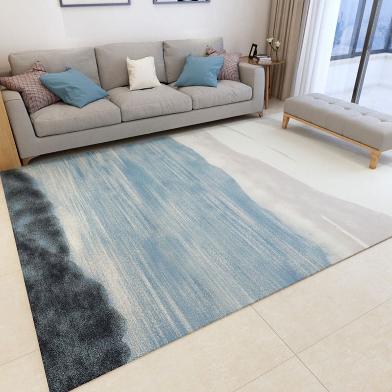 Multicolor Colorblock Rug Polyester Modern Rug Washable Anti-Slip Pet Friendly Area Rug for Living Room