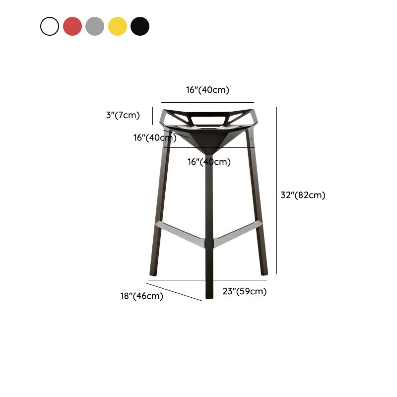 Industrial Style Metal Barstool Low Back Counter Bar Stool for Kitchen