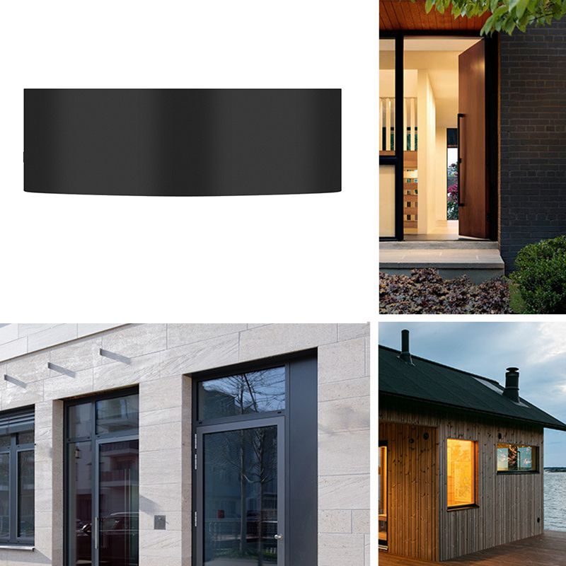 Moderne Aluminium -Wandleuchte geometrische schwarze Multi -Licht -Wandwaschmaschine für draußen