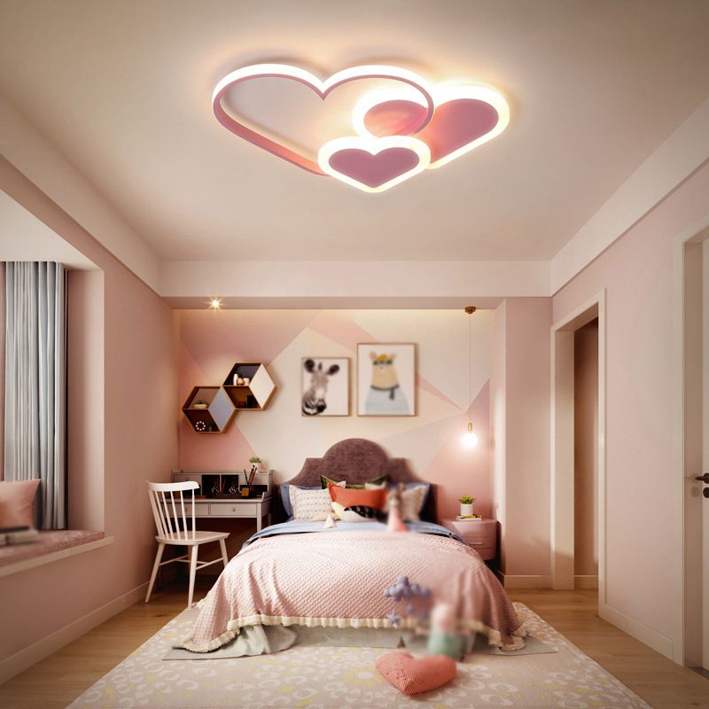 Cartoon Flush Mount LED Light Children's Bedroom Ceiling Light Fixture