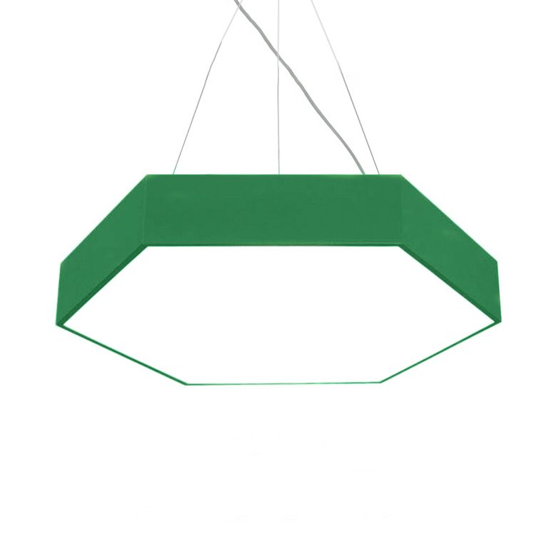 Yellow/Silver/Purple Hexagon Pendant Lamp Contemporary Led Metal Hanging Ceiling Light, 12"/18"/23.5" Wide