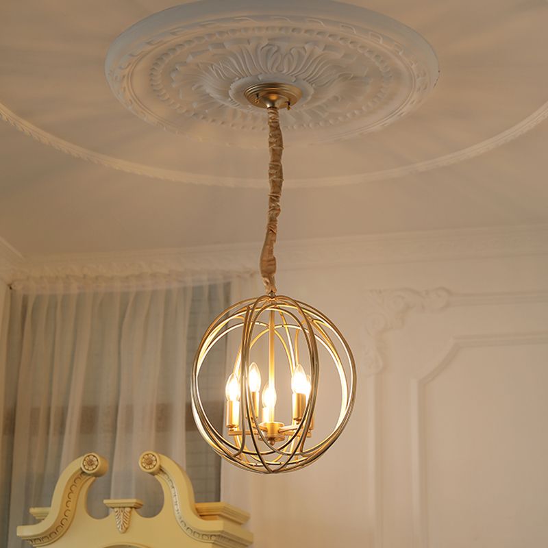 Traditional Hanging Chandelier Lamp Global Iron Suspension Chandelier Pendant Light