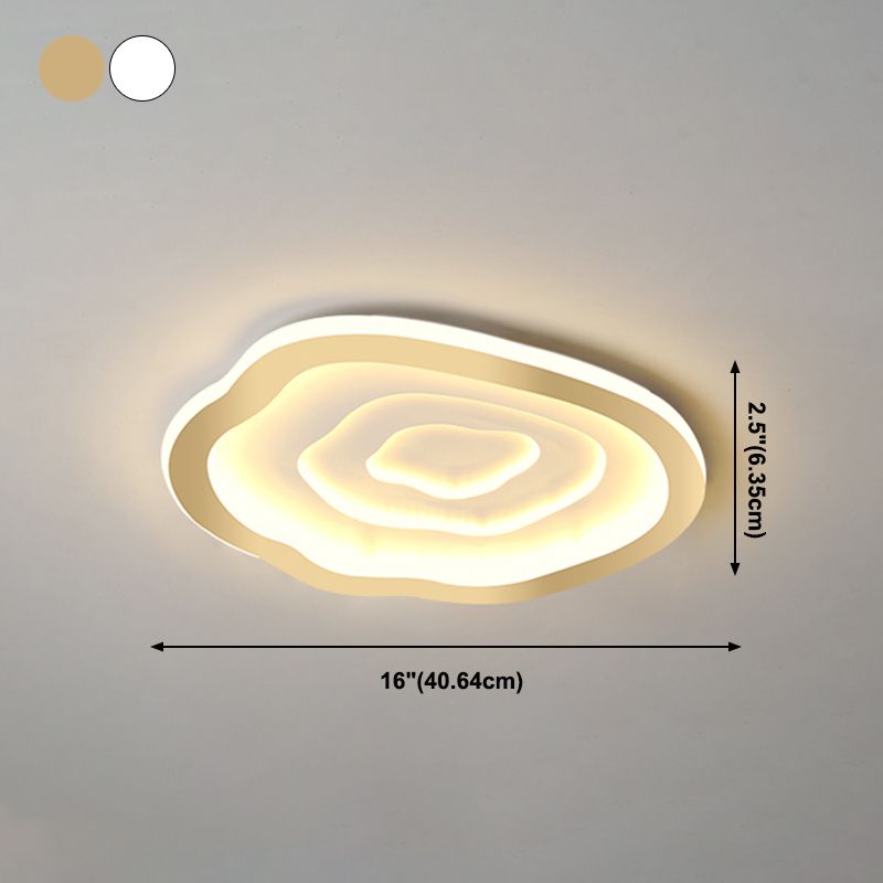 Moderne Einfachheit LED Unterputz schmiedeeiserne geometrische Deckenbefestigung mit Silikonschild