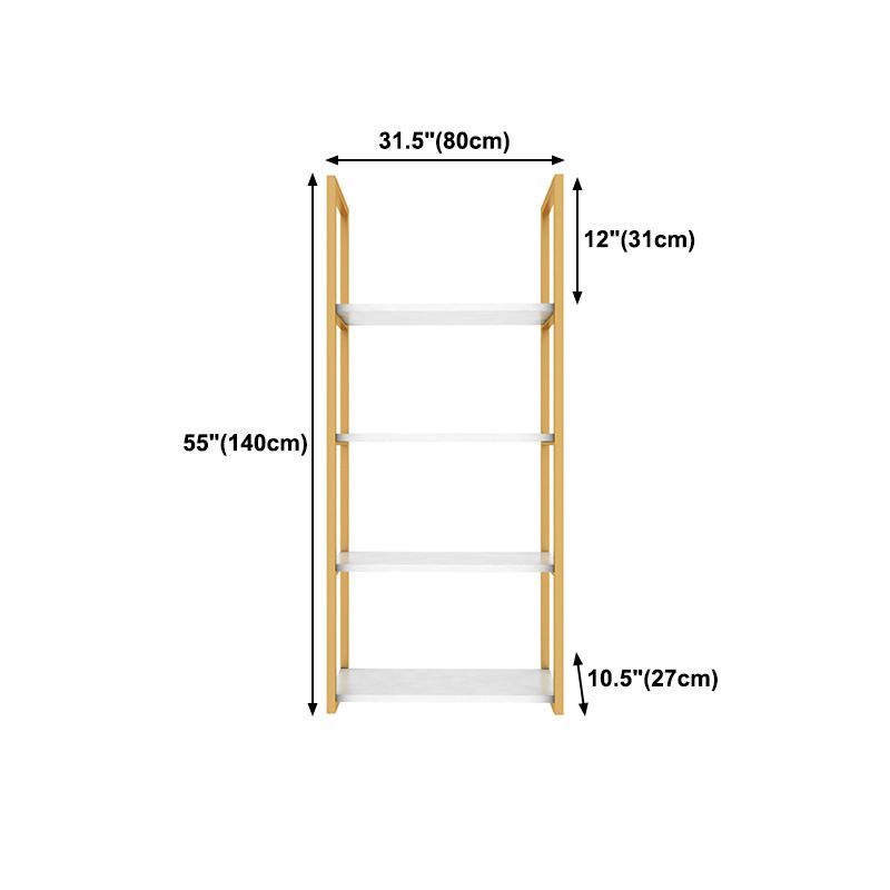 10.63"W Bookshelf Glam Style Wall Mounted Bookcase for Home Office Study Room