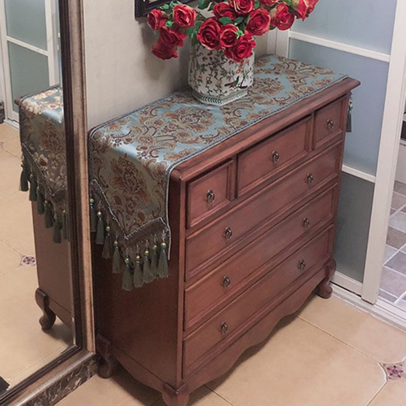 13.65/15.6 Inch W Coastal Dresser Solid Wood Storage Chest Dresser