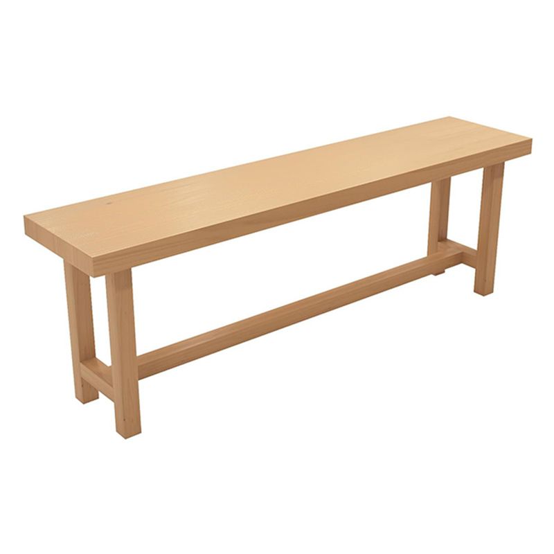 Contemporary Solid Wood Bar Dining Table Trestle Base Bar Table in Natural