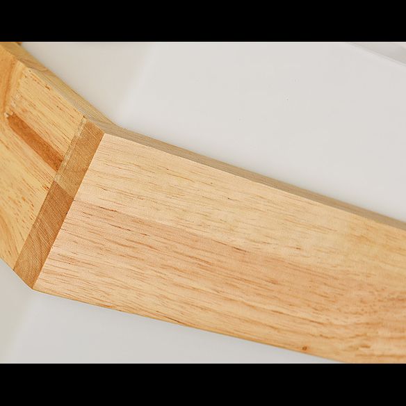 Gamique en bois de style minimalisme contemporain Éclairage d'éclairage de nuance en verre blanc givré pour chambre à coucher