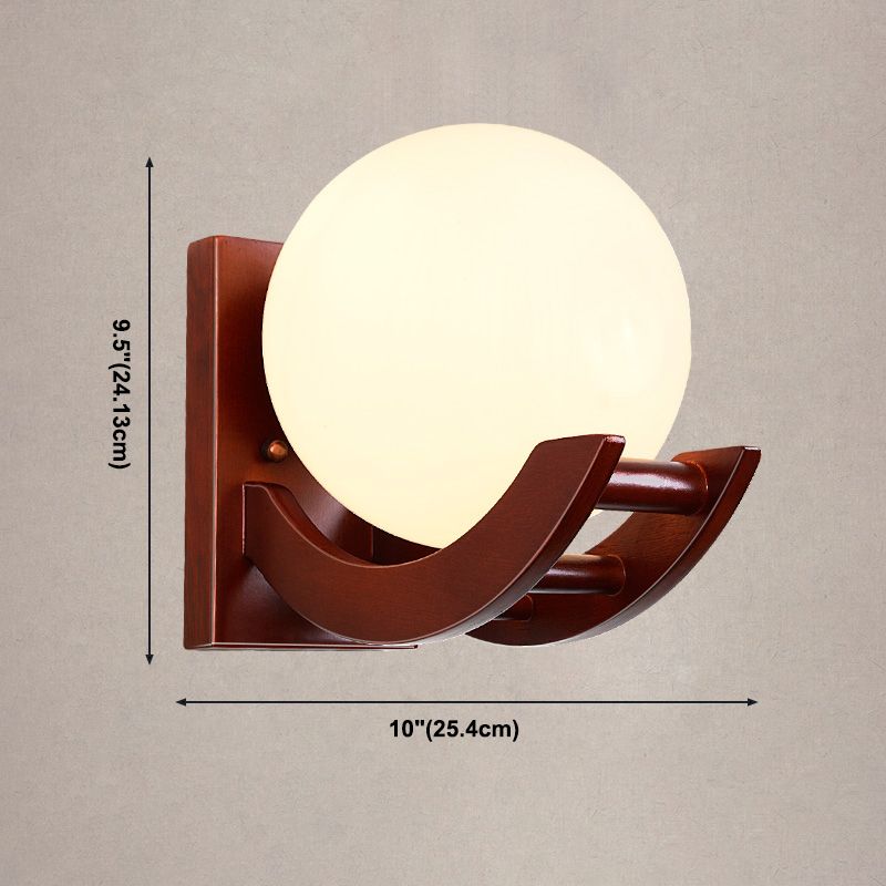 Forma de la pelota Iluminación apliques contemporáneos accesorios de iluminación de pared marrón contemporánea