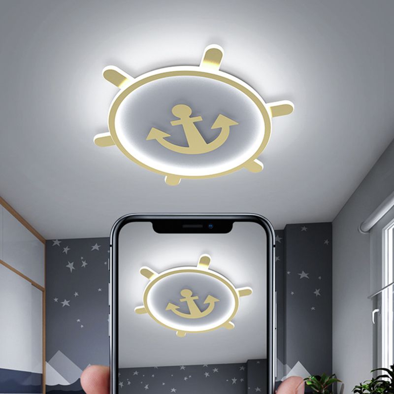 Anchor Flush Mount Ceiling Light 1 Light Acrylic Kids Flush Mount Ceiling Light for Bedroom