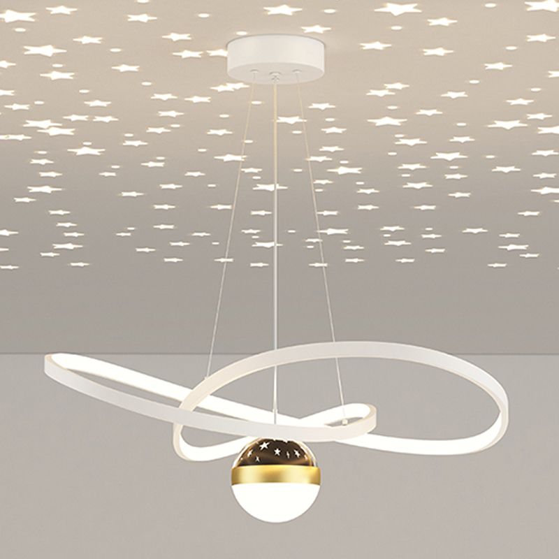 Twist Shade Metal Chandelier Lights Modern 2- Light Chandelier Lighting Fixtures