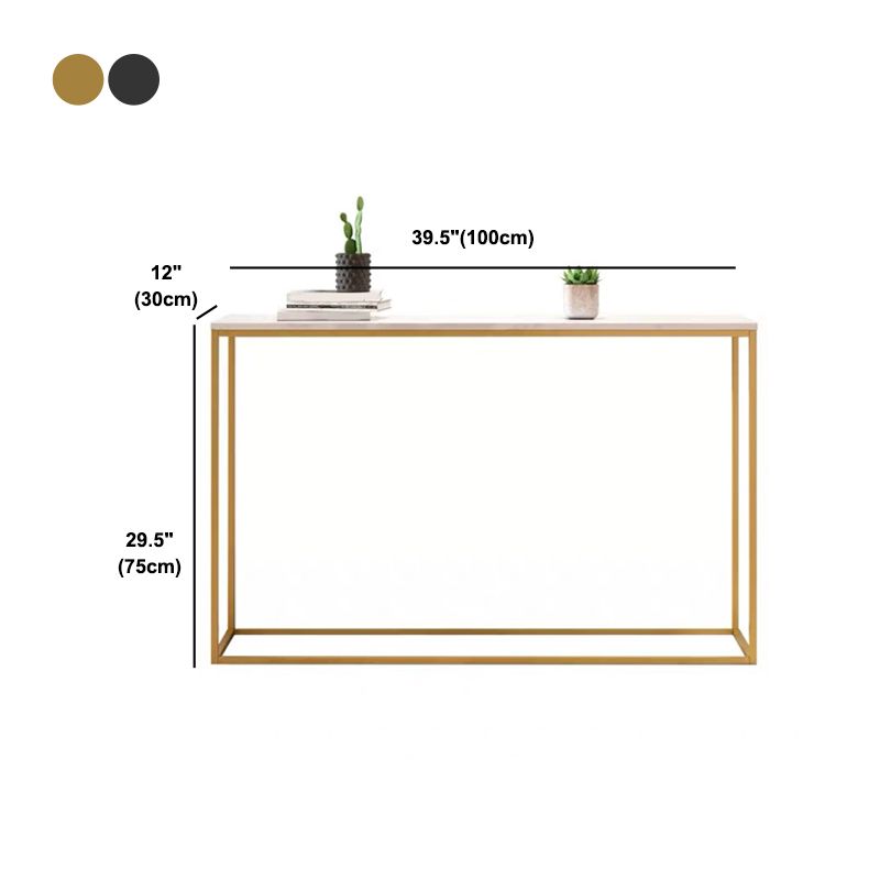 Marble Top Console Table for Hall Console Accent Table 29.53"