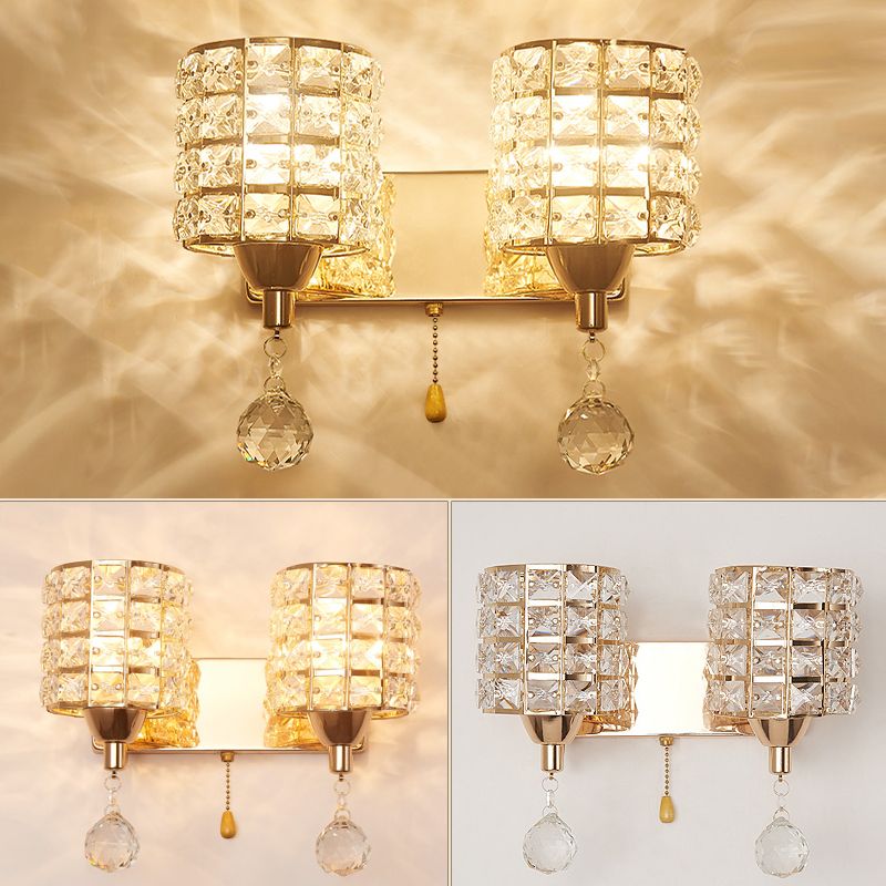 Lumo postmoderno a parete Postmoderna in cristallo in metallo per soggiorno camera da letto