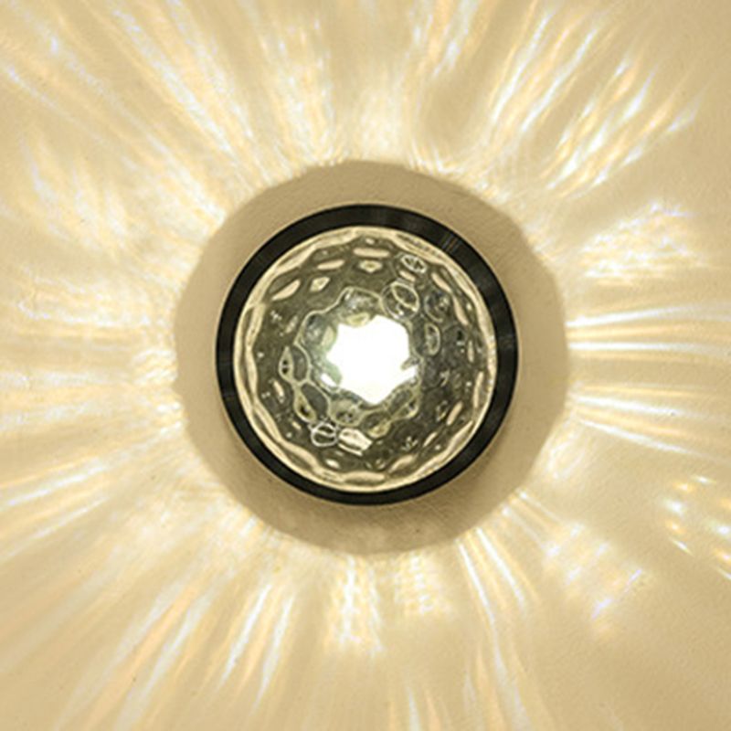 Traditional Globe Bath Sconce Iron & Glass Bathroom Vanity Lighting in Black / Gold