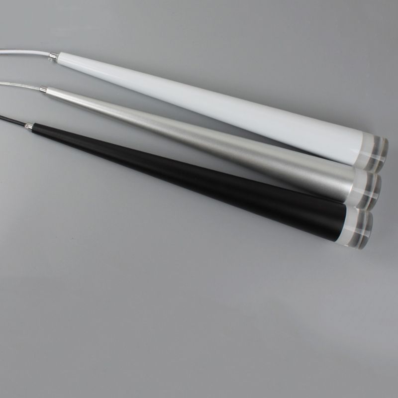 Minimalisme Conische led hangende licht moderne stijl lange kegelverlichtingsarmatuur met kristallen lampenkap