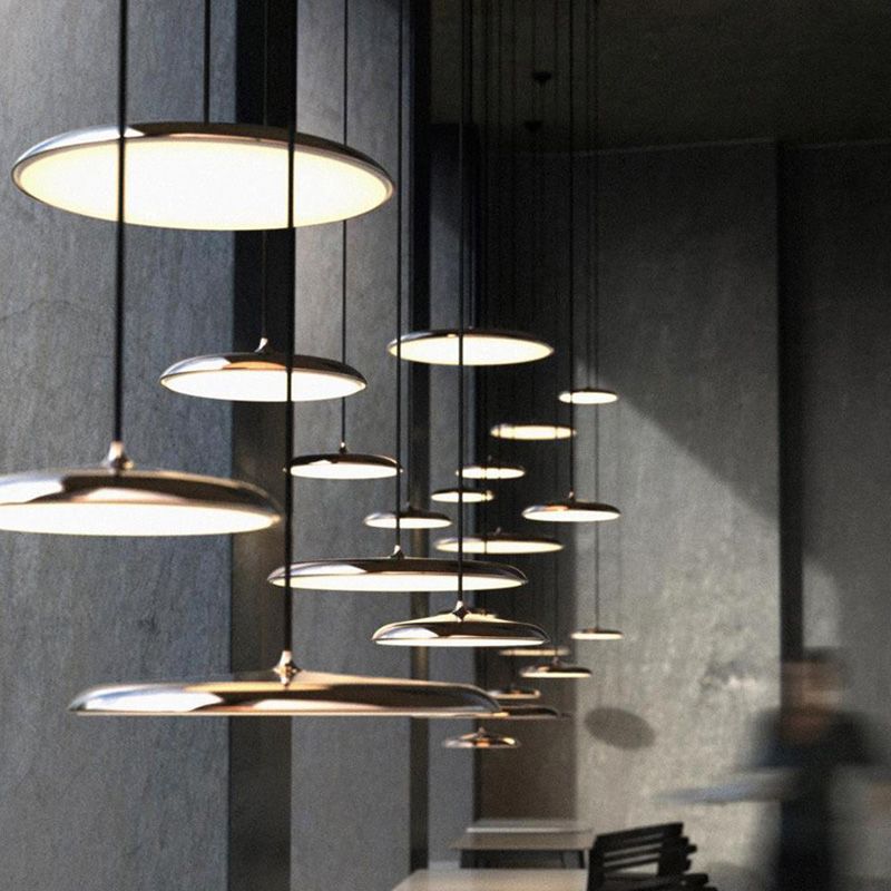 Disque 24W Disc Lights Hanging Macaroon Nordic Style Metal 1 Light Pendant Lightture