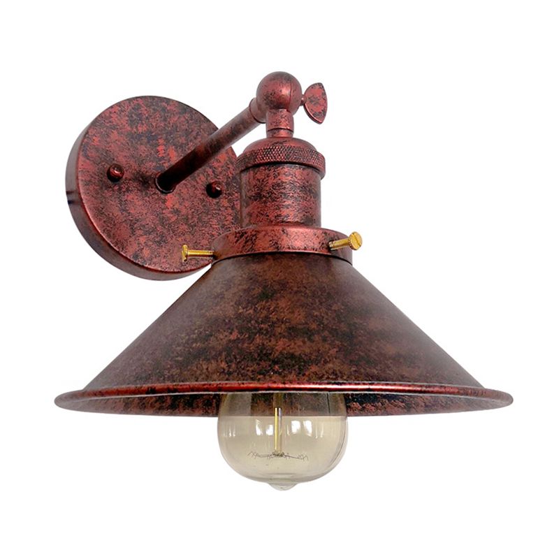 Metal Cone Wall Lighting Fixtures Industrial Style 1 Light Wall Lamps