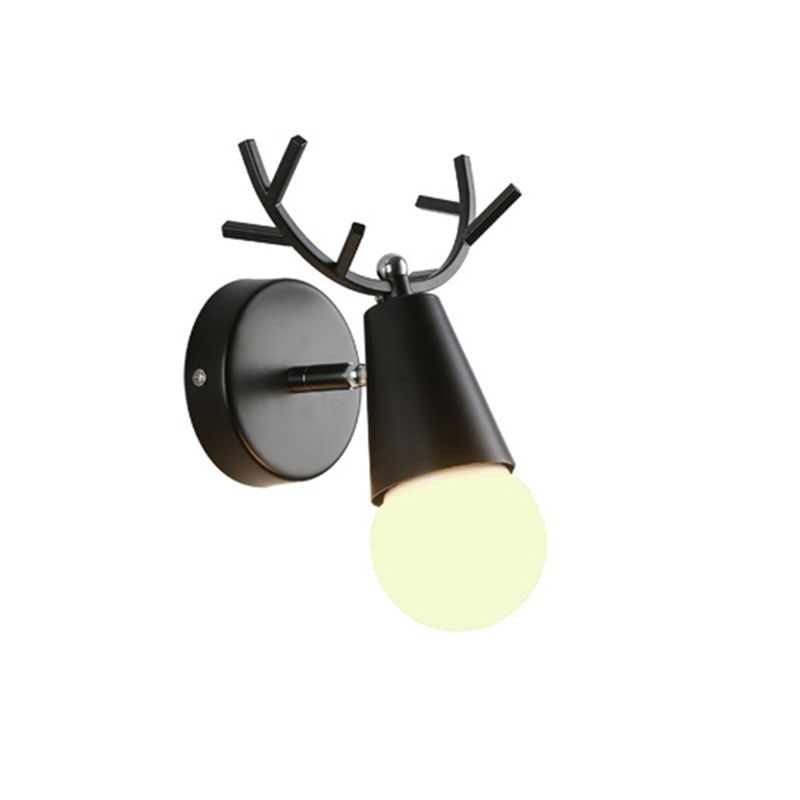 Macaron Style Wall Mount Light 1-Light Wall Light with Iron Shade for Living Room