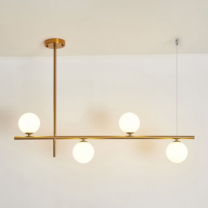 Pendants contemporains Sphère Glass Island Chandelier pour la cuisine