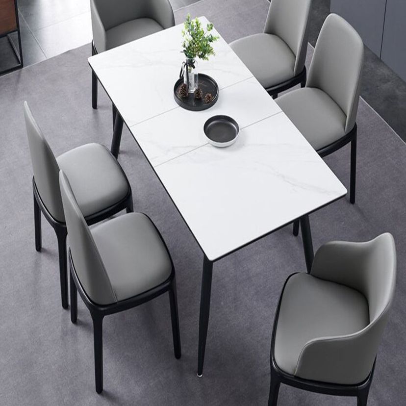 Chaise d'accélération du restaurant industriel en cuir Parsons Parsons Parsons Dining Side Side