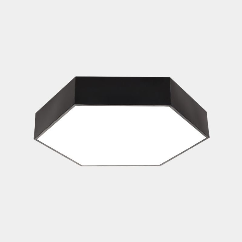 Geometric Shape Ceiling Mounted Fixture Minimalist Metal LED Flush Mount Light for Office
