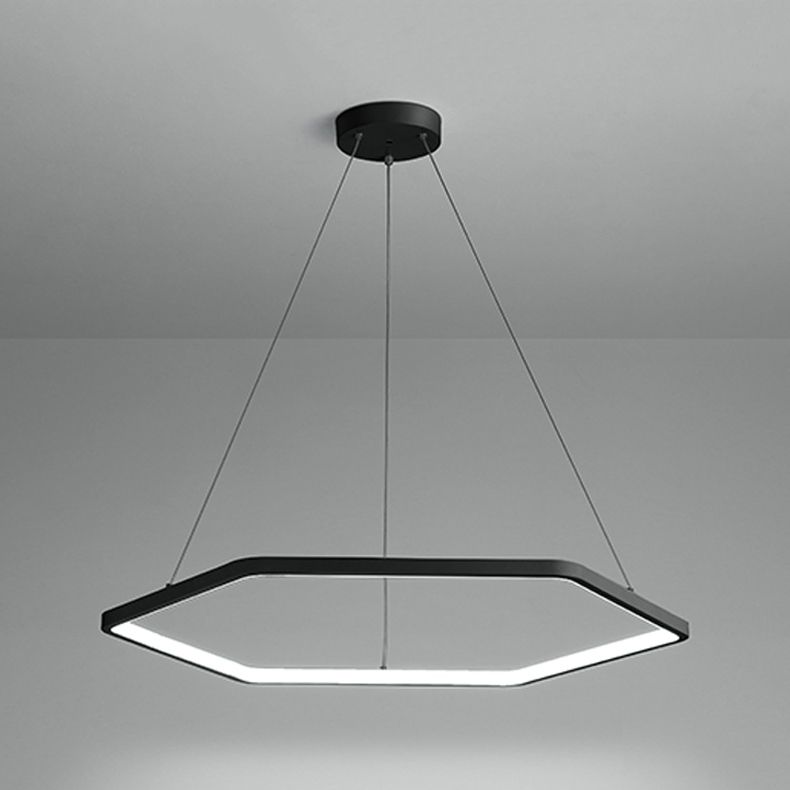Geometric Hanging Light Kit Simplicity LED Metal Pendant Light Fixture