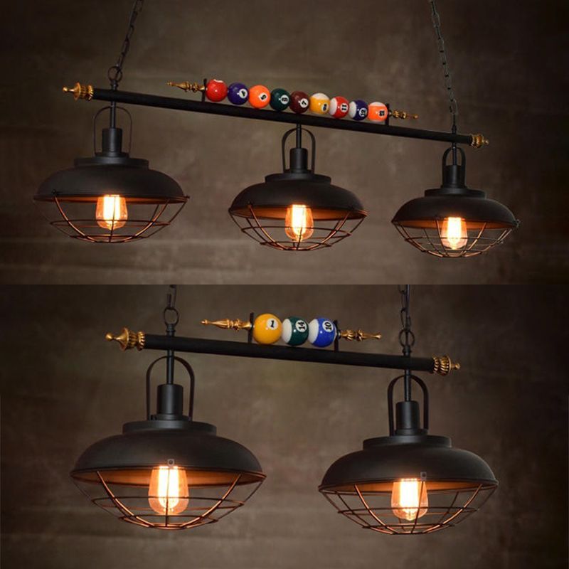 Industrial Style Hanging Lamp Dome Shade Island Light Fixture for Bar (Included Balls)