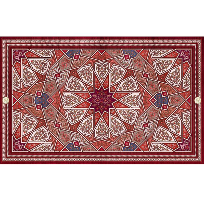 Dunkle Farbe Klassischer Innenteppich Polyester Blumendruck Teppich Anti-Rutsch-Rutschenteppich für Wohnkultur