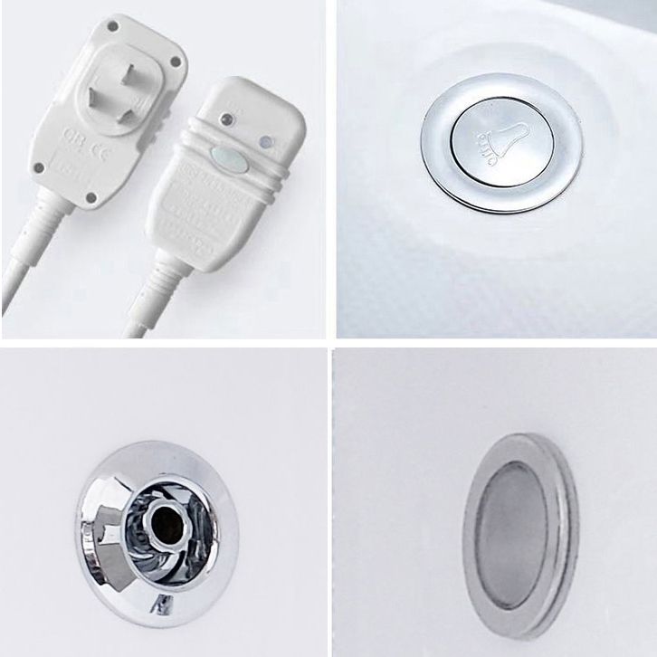 Rectangular Soaking Acrylic Bathtub Contemporary Bath Tub with Drain and Overflow Trim