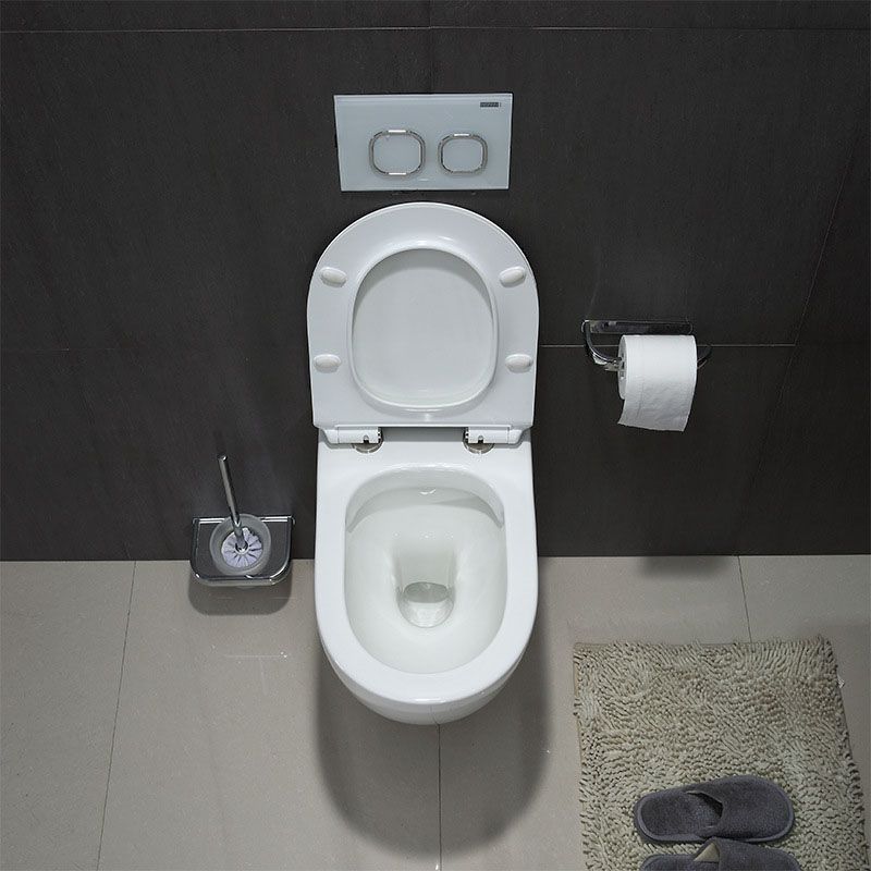 Small Apartment All-mounted Toilet Concealed Tank Toilet with Slow Close Seat