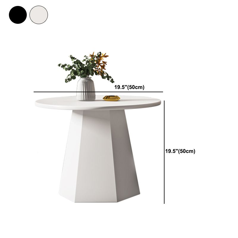 Round Metal Coffee Table Set Pedestal Simple Cocktail Table for Living Room