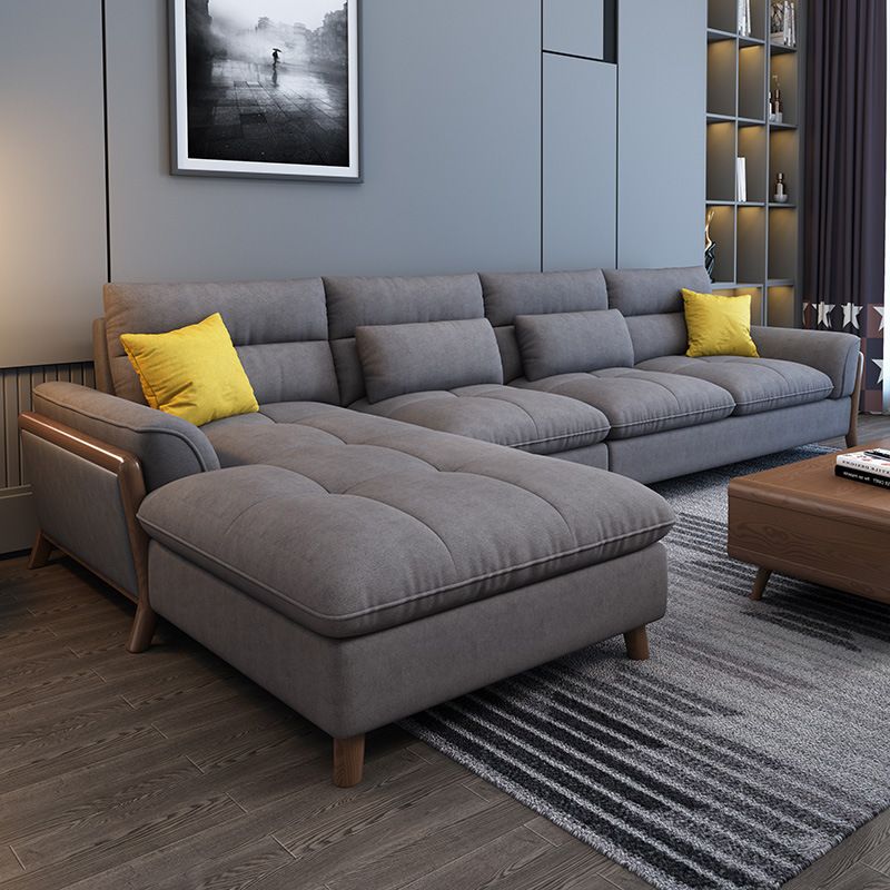 Nordic Pillow Top Arm Cushions Stationary Living Room Sofa Chaise