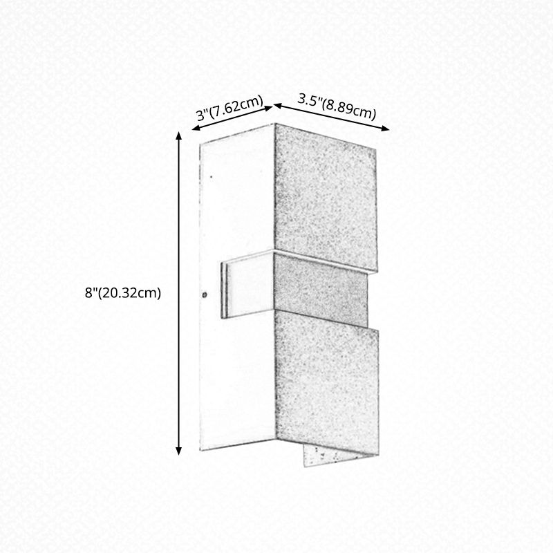 Contemporary Outdoor Aluminum Wall Sconce 1-Light LED Wall Mounted Light