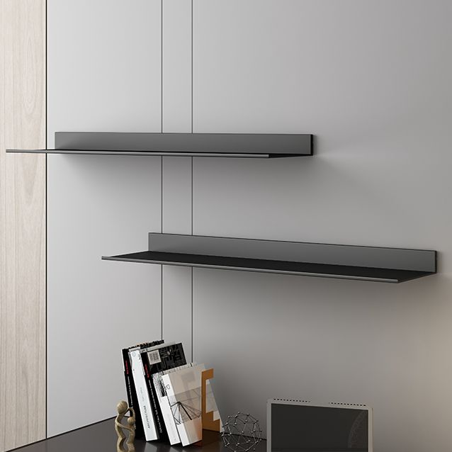 Metal Bookshelf Wall Mounted Contemporary Bookcase for Home Office