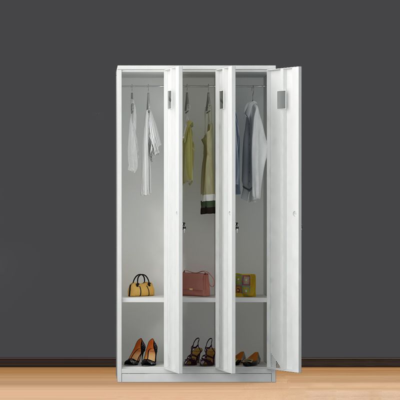 Contemporary Interior Storage Cabinet Gray Cabinet with Metal Door