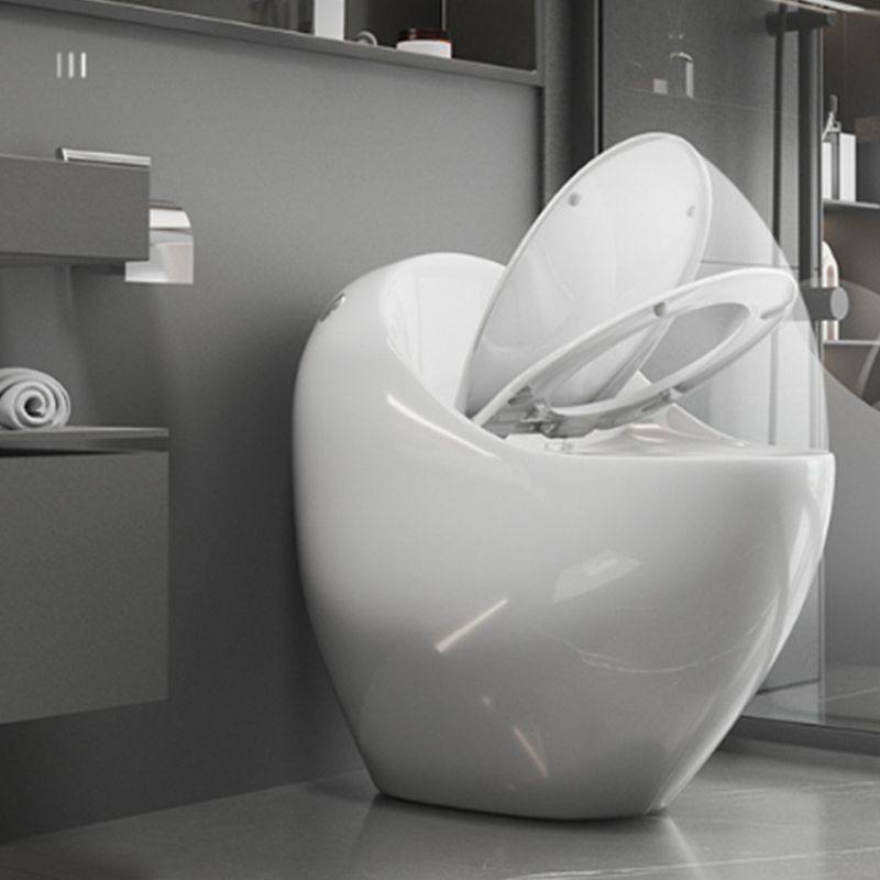 Contemporary Floor Mount Flush Toilet Siphon Jet Toilet Bowl for Washroom