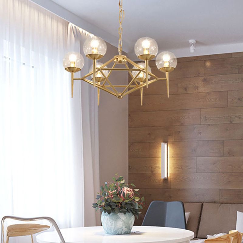 Pyramid Dinning Room Chandelier Pendant Light Glass Modernist Pendant Lighting Fixture