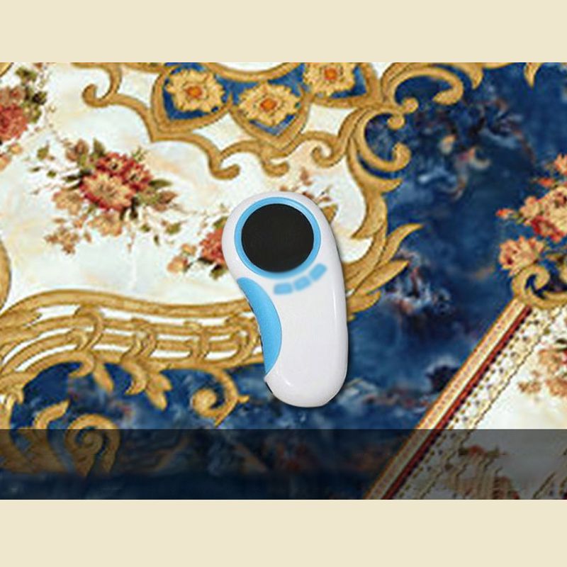 Blue Contemporary Rug Polyester Medallion Indoor Carpet Non-Split Area Rug for Living Room