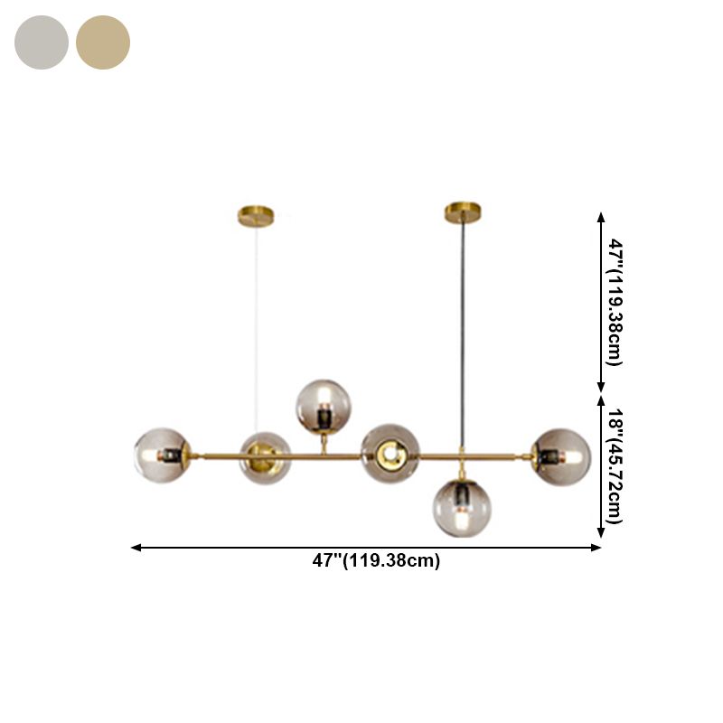 Lámpara colgante de comedor moderno lámpara de lámpara de lámpara de vidrio redondo para comedor