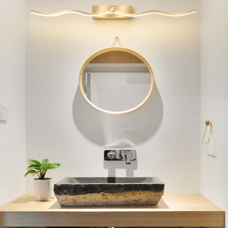 Vanité de vanité en métal linéaire lampe d'éclairage mural contemporain à 1 lumière