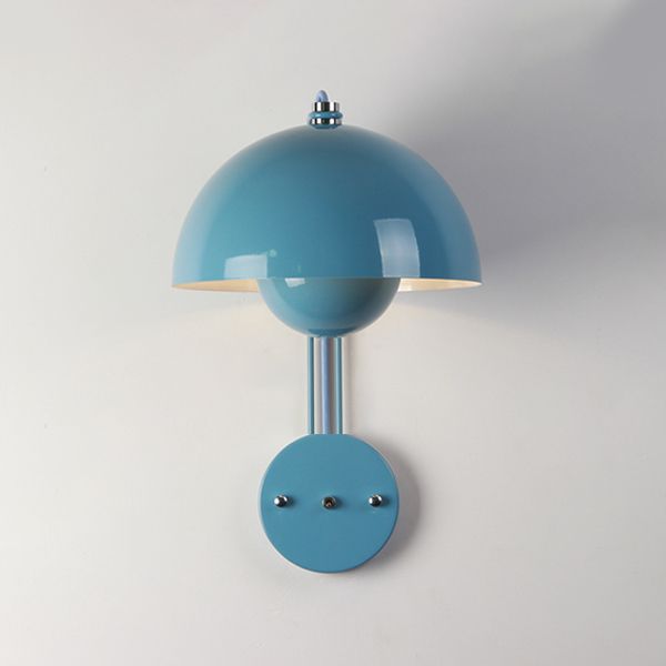 Modern Style Metal Wall Lighting Fixtures 1-Light Dome Sconce Light Fixture
